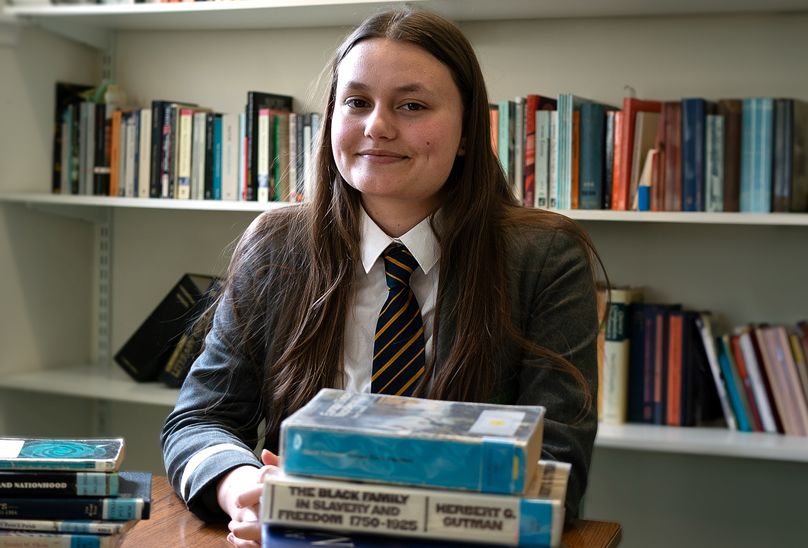 Ruby McIntee, an HSD pupil who won $10k and a trip to Boston in an American writing competition.